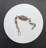 Adjustable Fire Opal and Copper Bracelet