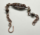 Adjustable Fire Opal and Copper Bracelet