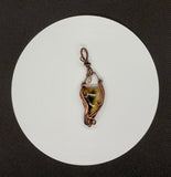 Multi-colored Tourmaline Pendant in Copper with swinging bail.