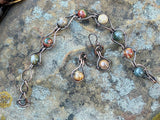 Colorful Picasso Jasper Bracelet and Hypoallergenic Earring set