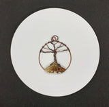 Copper and Agate Tree of Life Pendant