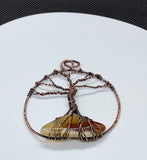 Copper and Agate Tree of Life Pendant