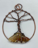 Copper and Agate Tree of Life Pendant