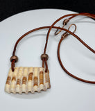 Drilled Shell Necklace with Copper and Leather.  Perfect for the Nature / Beach Lover!
