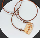 Drilled Shell Necklace with Copper and Leather.  Perfect for the Nature / Beach Lover!