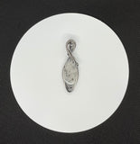 Dendritic Quartz Pendant in Sterling (.925) and Fine (.999) Silver.