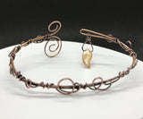 Mother nature inspired Bronze and Copper "Vine" Bracelet - 8" adjustable
