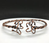 Twisted Copper Bracelet -  8 " adjustable