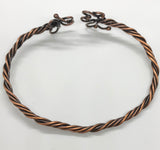Twisted Copper Bracelet -  8 " adjustable