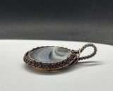 Striped Agate and Copper Pendant. The flow of the lines on this stone reminds me of an ocean wave. 