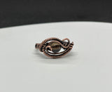 Smoky Quartz and Copper Ring.  Size 6