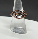 Smoky Quartz and Copper Ring.  Size 6