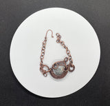 Adjustable Sky Eye Jasper and Copper Bracelet