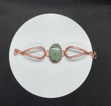 Adjustable Ruby in Kyanite Bracelet set in Copper.