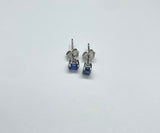 These elegant stud earrings feature deep blue Kyanite gemstones, set in sleek sterling silver (.925) for a timeless and versatile look. The natural shimmer and rich color of Kyanite make these studs a perfect choice for everyday wear or subtle sophistication. Lightweight and classic, they add a calming touch of color to any outfit.