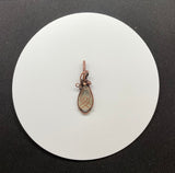 Gray Moonstone "Mother and Child" Pendant in Copper