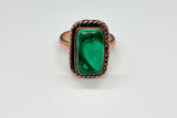 I couldn't pass up this beautiful Malachite and Copper Ring! The gorgeous natural green patterns of the Malachite make this piece truly eye-catching, but it's the little heart tucked into the design that makes it extra special. ❤️