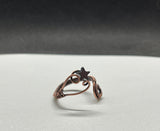 Adjustable Wire Wrapped Copper and Hematite Star Ring.