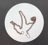 19" Solid Copper Rolo Chain with handmade clasp.