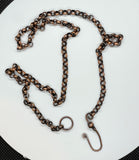 19" Solid Copper Rolo Chain with handmade clasp.