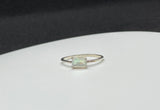 Sterling Silver Rectangle Opal Ring