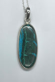 Malachite Chrysocolla Necklace in Sterling Silver