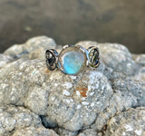 Sterling Silver Blue Labradorite Ring.