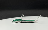 Stunning Green Malachite earrings set in Sterling Silver. 