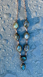 Adjustable Labradorite and Copper Station Necklac