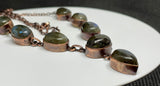 Adjustable Labradorite and Copper Station Necklac