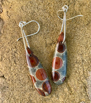 Sterling Silver Peanut Obsidian Earrings