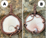 Reversible Shiva Shell Pendant in Copper
