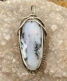 Dendritric Agate Pendant in Sterling Silver