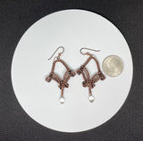 Hypoallergenic Wire Wrapped Copper Earrings with Crystal Drops