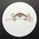 Botswana Agate Shawl Pin / Hair Pin in Copper, Bronze and Brass