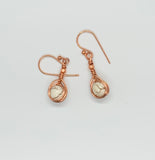 Howlite and Copper Earrings