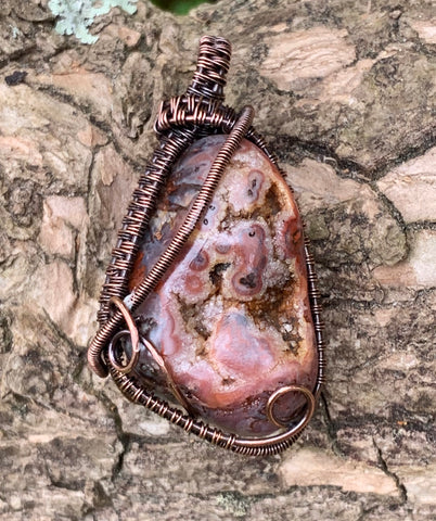 Druzy Filled Tumbled Stone in Copper