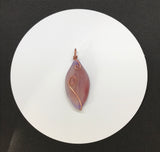 Pink Agate Pendant in Copper