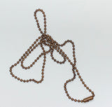 19 1/2" Antiqued Copper Ball Chain