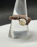 Rutilated Quartz and Copper Ring - size 9