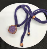 Amethyst Sphere Necklace in Copper