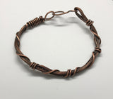 Multiple Copper Strands coiled with heavy gauge copper make this an interesting and sturdy, yet flexible bracelet. 