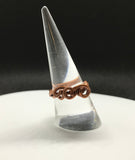 Copper Swirls Ring - size 8