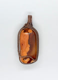 Tumbled Carnelian Pendant wrapped in Copper