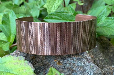 Wavy Copper Cuff Bracelet
