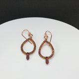 Iridescent Glass Beads and Copper Earrings