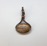 Marble Pendant wrapped in Copper