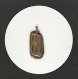 Tumbled Petrified Wood Pendant in Copper-back side
