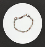 Steel and Copper Twisted Bracelet - adjustable