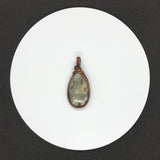 Ocean Jasper Teardrop Pendant wrapped in Copper